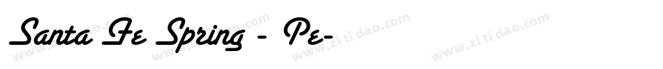 Santa Fe Spring - Pe字体转换